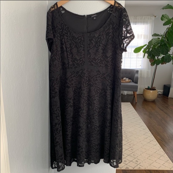 torrid Dresses & Skirts - Torrid Black Lace Dress - Short Sleeve A Line Dres
